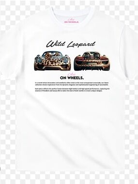 Wild Leopard Art On Wheels Women's Short Sleeve Tee - White